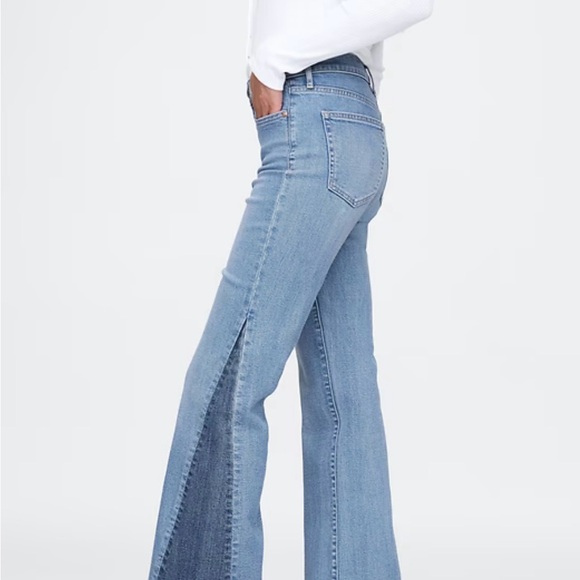 👖 💙GAP 29 Tall High-Rise Flare Jeans NWT Light Wash - Picture 3 of 10